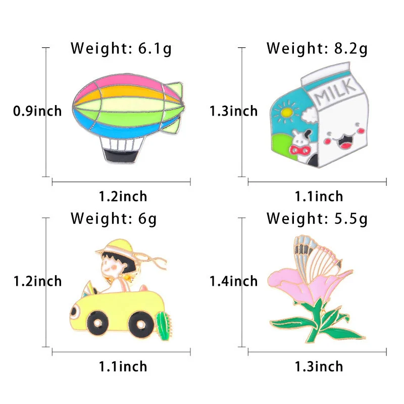 Маленький желтый автомобиль воздушный шар брошка мультфильм цветок молочное
