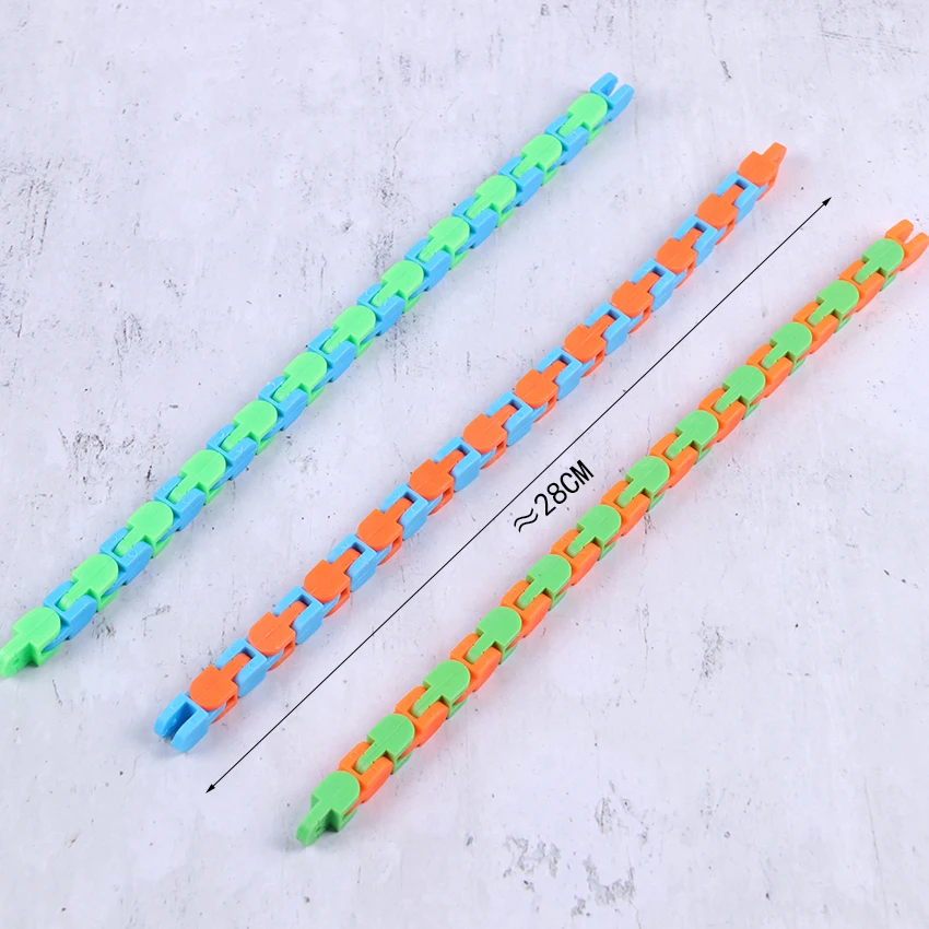 Rompecabezas de cadena de descompresi&oacute;n para ni&ntilde;os, juguete sensorial cl&aacute;sico, pistas locas, broche y clic, descompresi&oacute;n, juguetes para autismo, 1 ud.-5