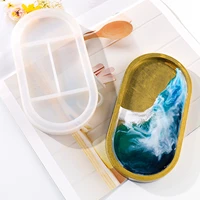 resin casting molds silicone oval tray mold diy makeup holder