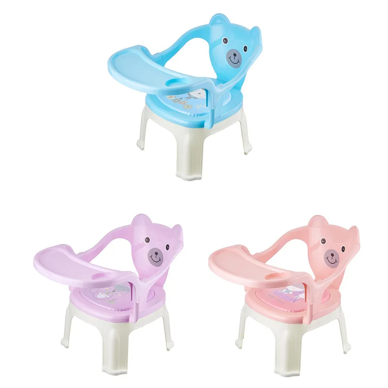 Безопасная портативная нескользящая мультяшная спинка пластиковое детское