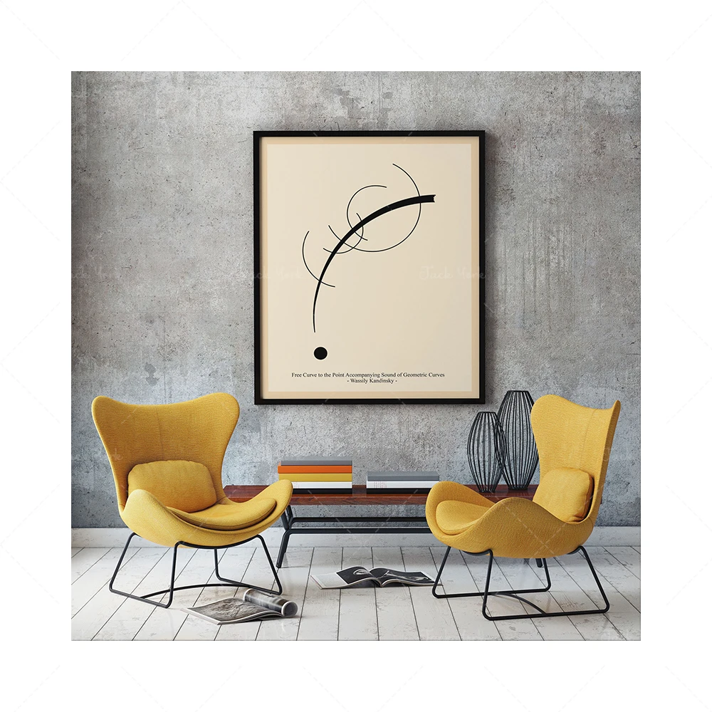 Bauhaus Line Art от Wassily Kandinsky набор отпечатков of 3