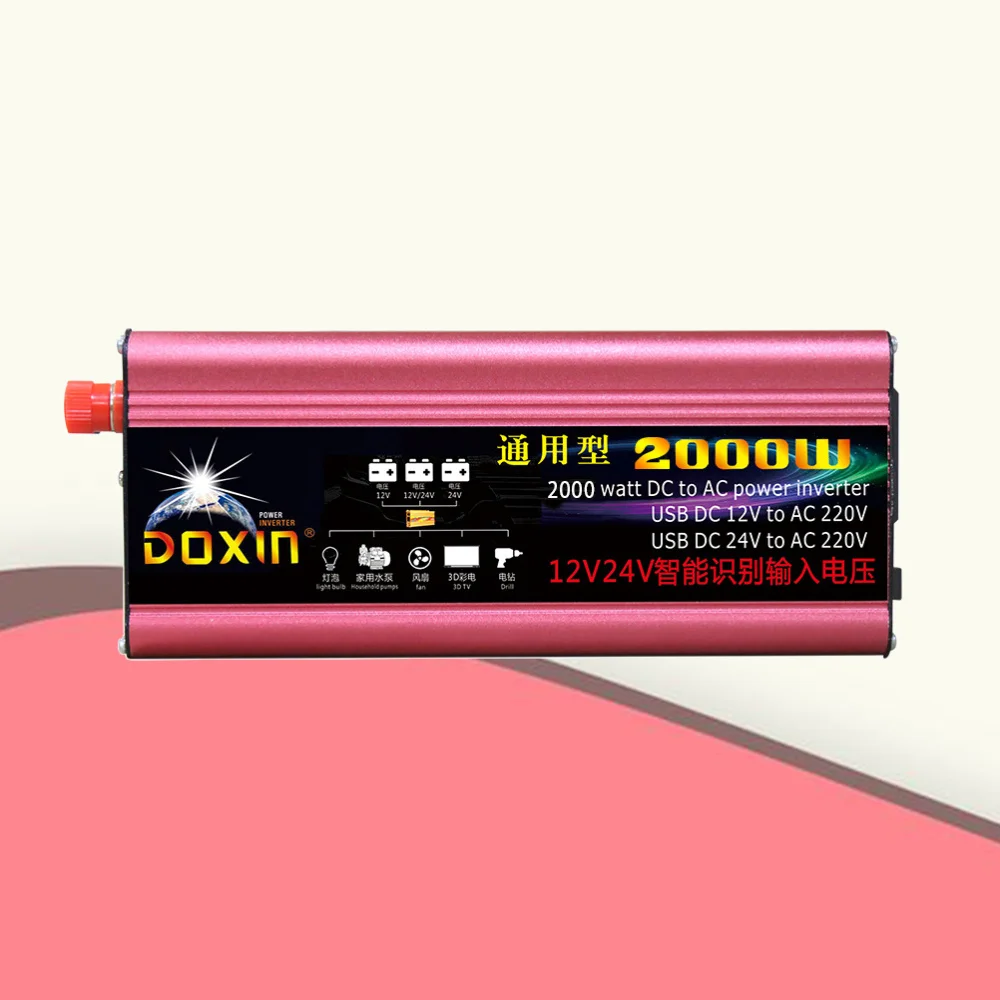 

2000W Car 12V/24V DC to 220V/110V AC Converter Car Power Supply