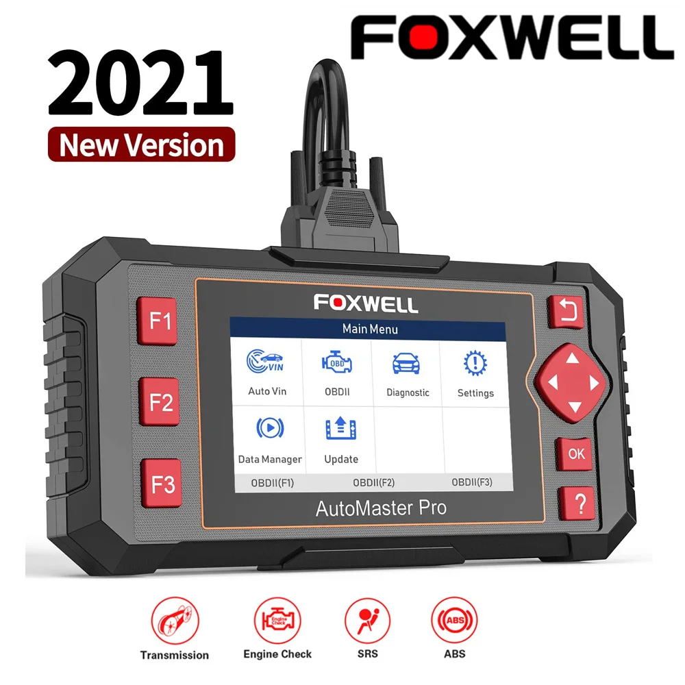 

Автомобильный сканер FOXWELL NT604 Elite OBD2, диагностический сканер трансмиссии двигателя из АБС-пластика SRS, считыватель кодов OBD 2, Автомобильный с...