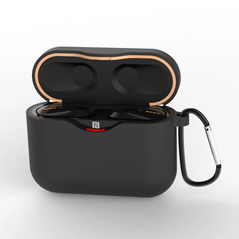 Черный FIFATA для sony WF-1000XM3, беспроводные bluetooth наушники, ТПУ чехол, чехол для WF-1000XM3, силиконовый защитный чехол, спортивные аксессуары - Цвет: Черный