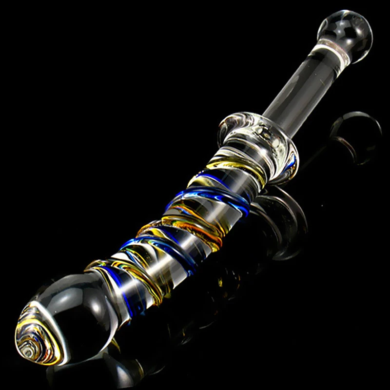 Стеклянный фаллоимитатор типа ручки массажная палочка для точки G Женский