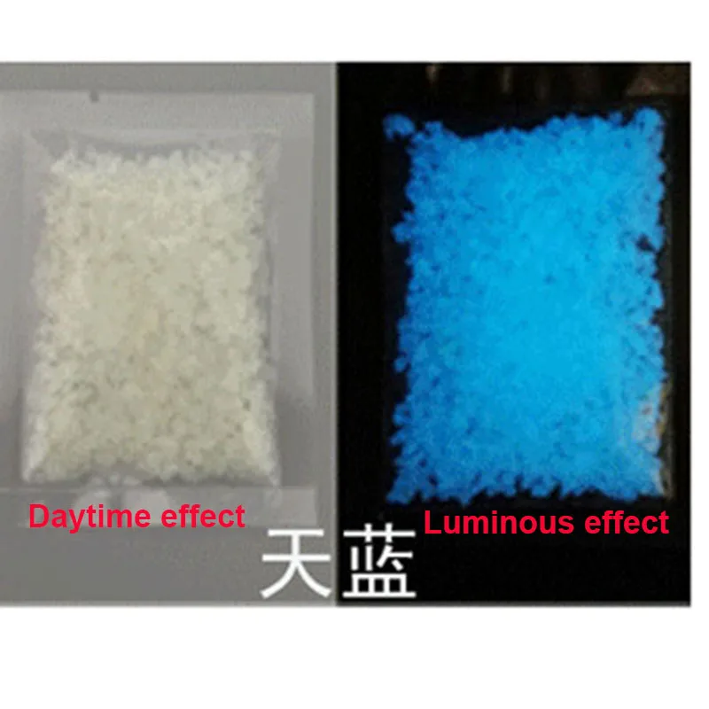 Sky Blue DIY светящиеся гравия фосфоресцирующий песок Романтический Небесно-Голубой аквариум флуоресцентные частицы Новогоднее украшение для вечеринки - Цвет: Sky Blue