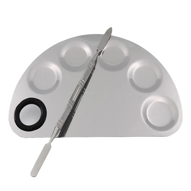 Палитра краски лоток дамы нержавеющая сталь смешивания шпатель набор для