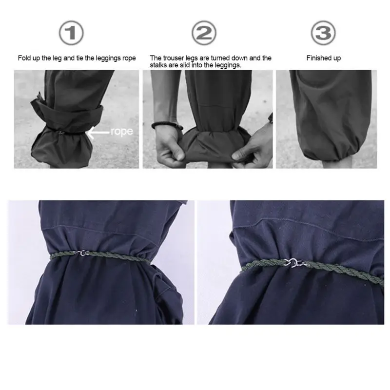 2 шт. тактические армейские леггинсы эластичная веревка брюки ремешок для ног