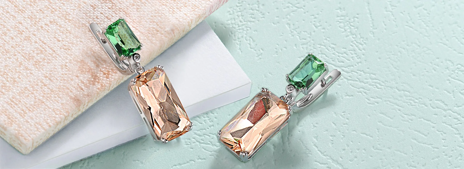 SANTUZZA, серебряные серьги для женщин, 925 пробы, серебряные, блестящие, зеленые, шампанские, кристалл, висячие серьги, сережки, модные ювелирные изделия
