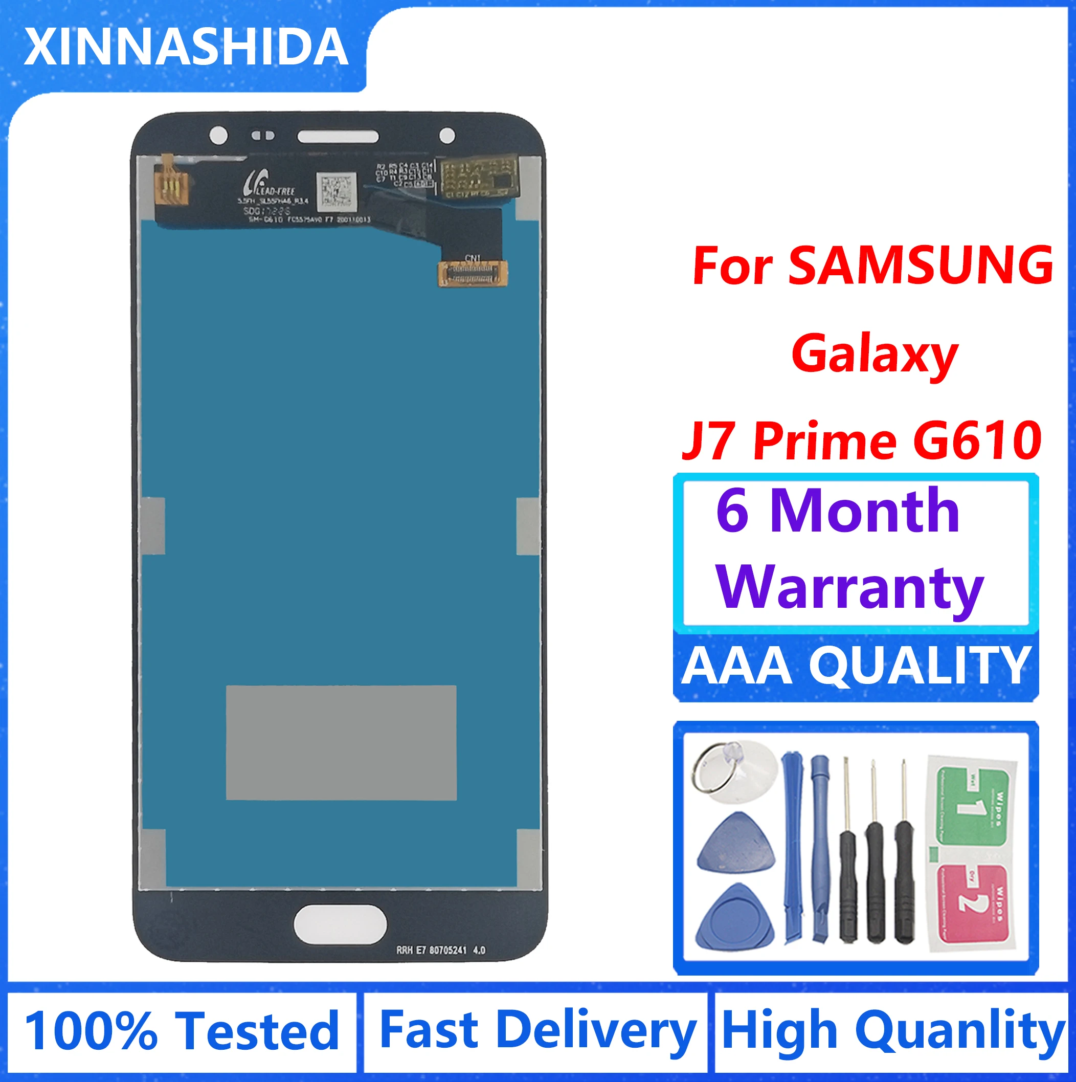 ЖК-дисплей с сенсорным экраном для Samsung Galaxy J7 Prime 2016 G610 G610F G610M Pantalla Digitizer Assembly on.