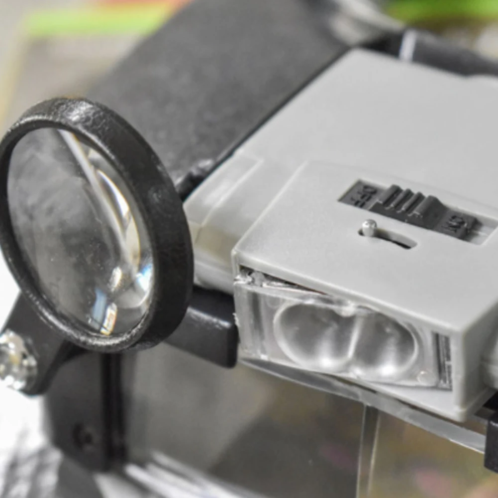 

Headband Magnifier Glasses 1.5X 3X 6.5X 8X Eyewear Magnifying Glasses with 2 LED Lights Head Magnifier Loupe for Sewing DIY