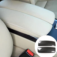 abs black carbon fiber car armrest box protection cover decorate accessories trim casing for bmw x5 f15 x6 f16 2008 2013