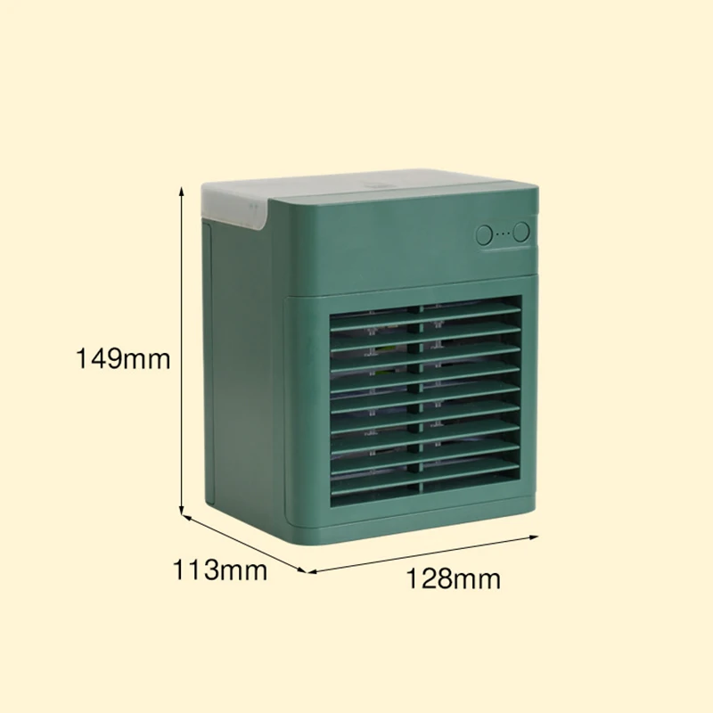 

2021 New Mini USB Portable Air Cooler Fan Air Conditioner Light Desktop Air Cooling Fan Humidifier Purifier For Office Bedroom