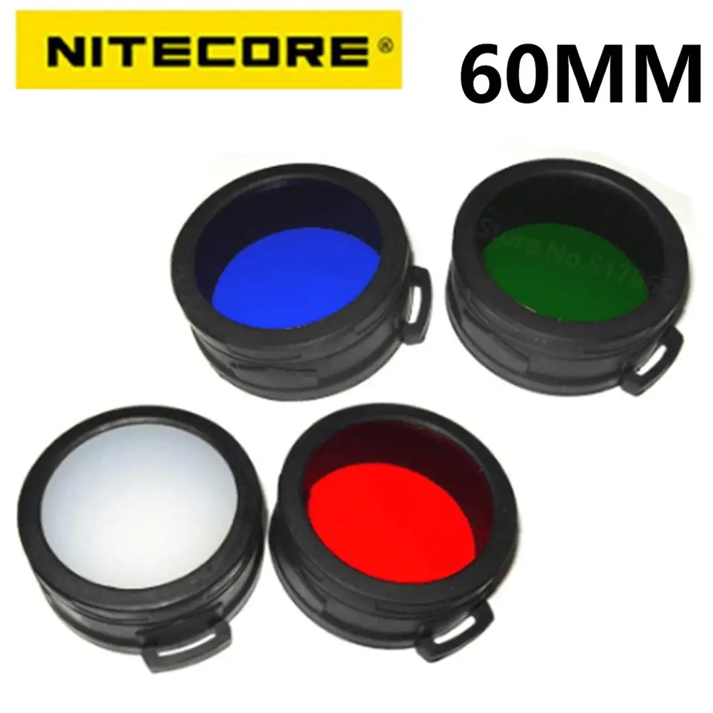 Nitecore цветной фильтр (60 мм) NFR60 NFB60 NFG60 NFD60 подходит для EA8 TM15 фонарик с головкой 60