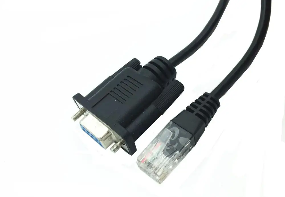 Переходник RJ45 штырь-штырь гнездо RS232 COM DB9 с последовательным портом 9-контактный
