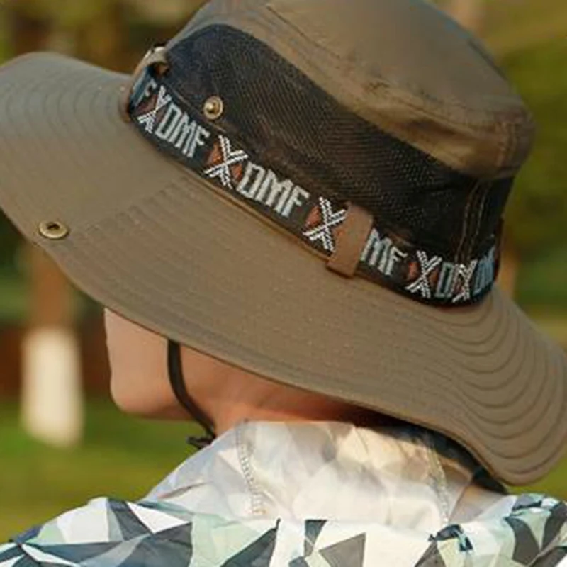 

Unisex Men's Sun Protection Outdoor Sun Hat, Summer Fishing / Leisure Mountaineering Fisherman / Big Eaves Summer Hat-56-58cm)