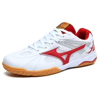new professional table tennis shoes men women anti slip badminton shoes for men breathable red lightweight trainning sneakers