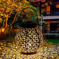 led retro solar powered lamp lantern waterproof outdoor garden flame light yard terrace walkway decoration landscape lighting