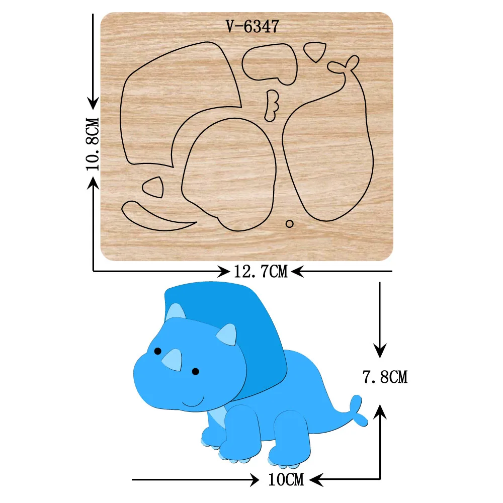 

New rhinoceros wooden dies cutting dies for scrapbooking Multiple sizes V-6347
