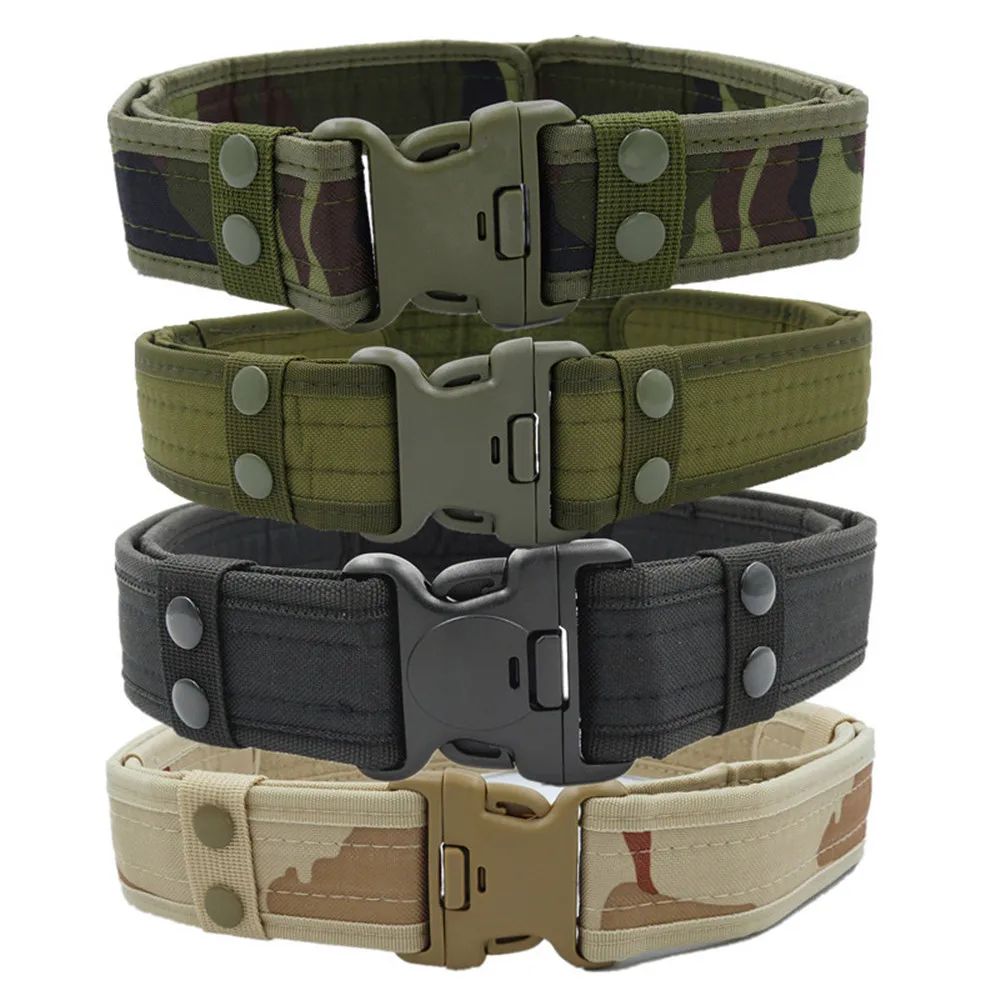 

2021 New Fashion New Army Style Combat Belts Quick Release Tactical Belt Men Waistband Outdoor Hunting Camouflage Waist Strap