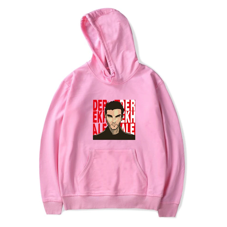 Derek hale толстовки для мужчин Новое поступление Толстовка Harajuku с капюшоном Красная толстовка ТВ серия подростковый волк персонаж печати Топы