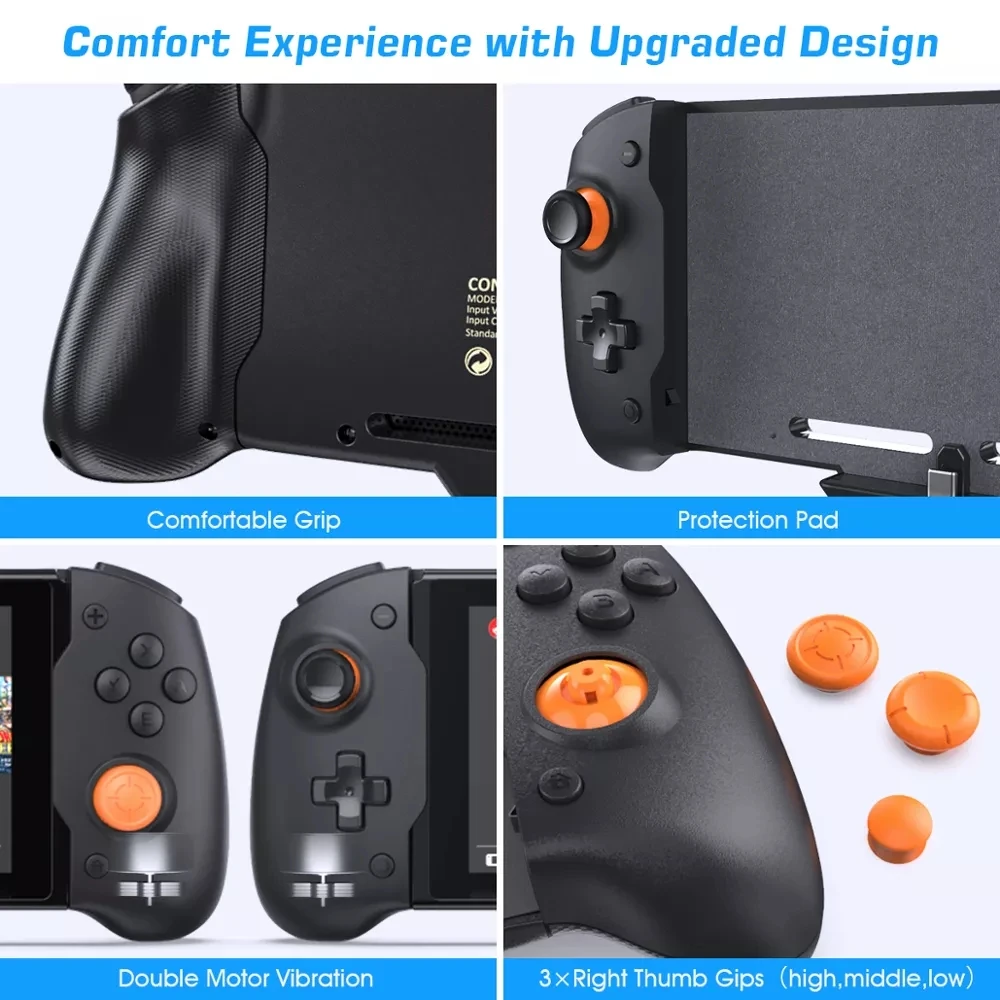 Джойстик Nintendo Switch ручной с двойным мотором и вибрацией 6-осевым гироскопом сумкой