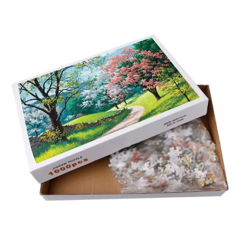 Parque de rompecabezas de papel para ni&ntilde;os y adultos, juguetes educativos, D0AF, 1000 Uds.-1