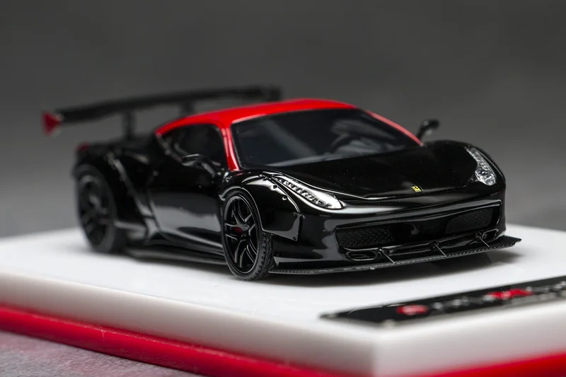 ScaleMini 1:64 Liberry Walk 458 смола серый черный/красный армейский зеленый модель