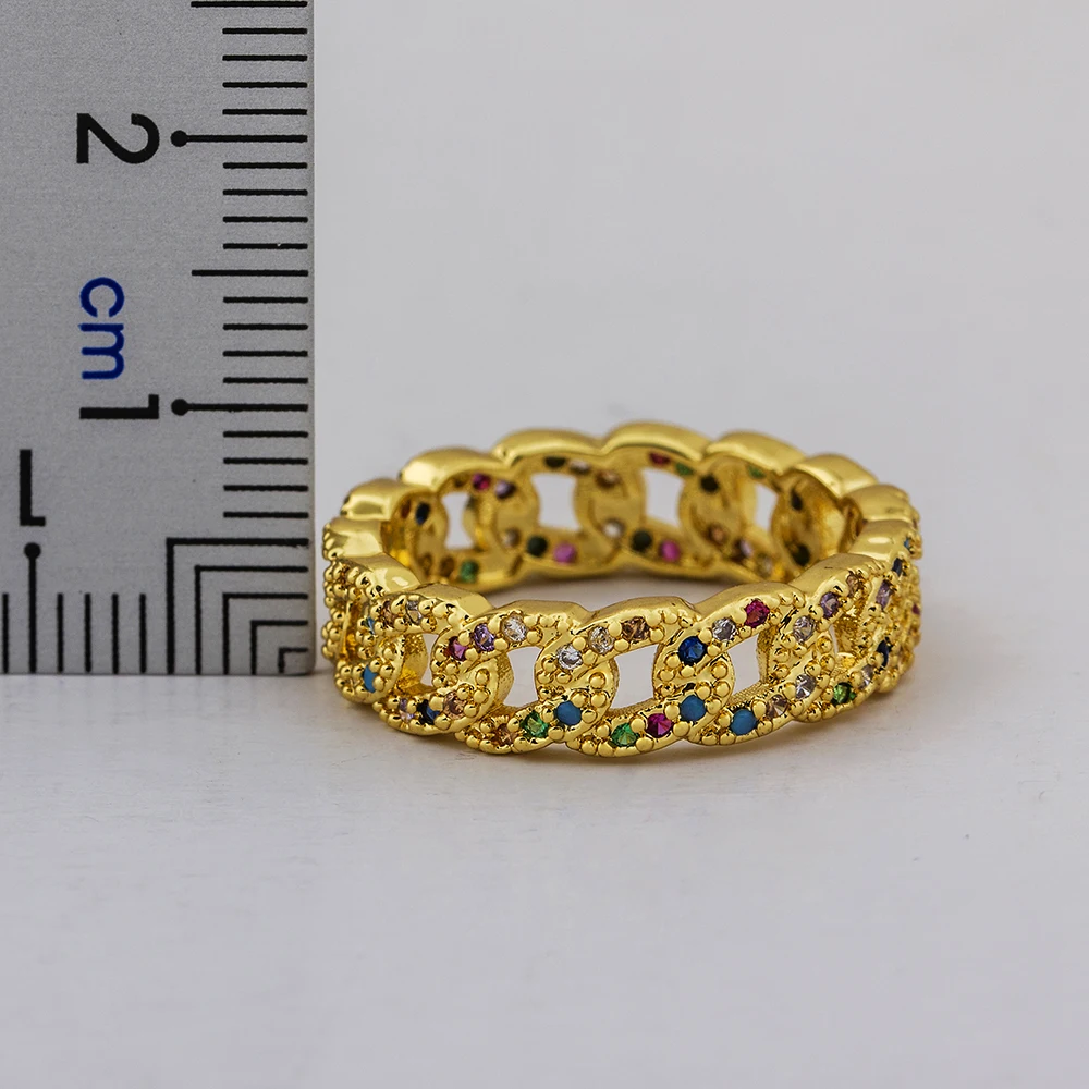 Новое модное милое медное Радужное кольцо AIBEF стразы с кубическим цирконием