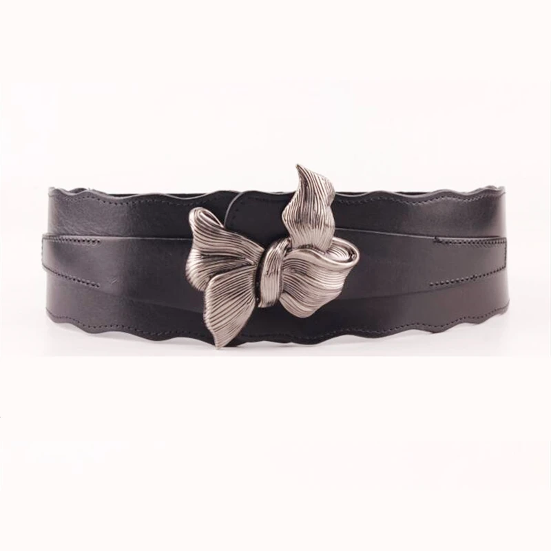 

2021 European and American Leather Belt for Women RetroGirdle Bow-knot Decoration Belts High Quality Wild Design Belts