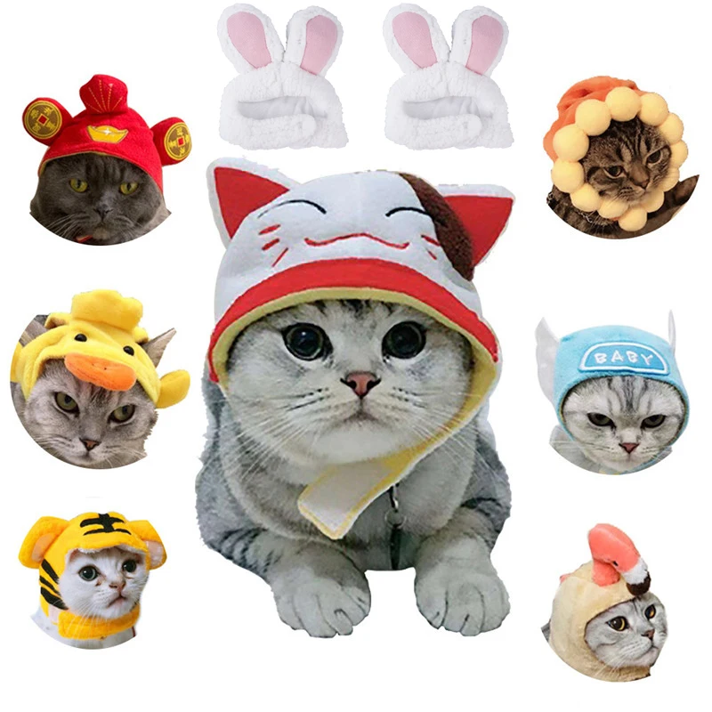 Cute Cat Hat Rabbit Ear Banana Animal Shaped Headgear Kitten Puppy Chihuahua Dogs Hairwear Pet Costume Cosplay Photo Props Hats |