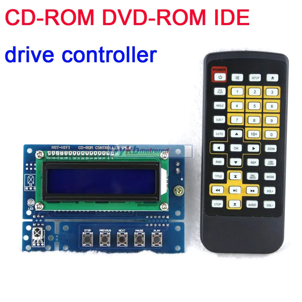 

CD-ROM DVD-ROM IDE optical drive controller Audio Player ROM To Turntable W/ REMOTE control Digital Display DIY kits