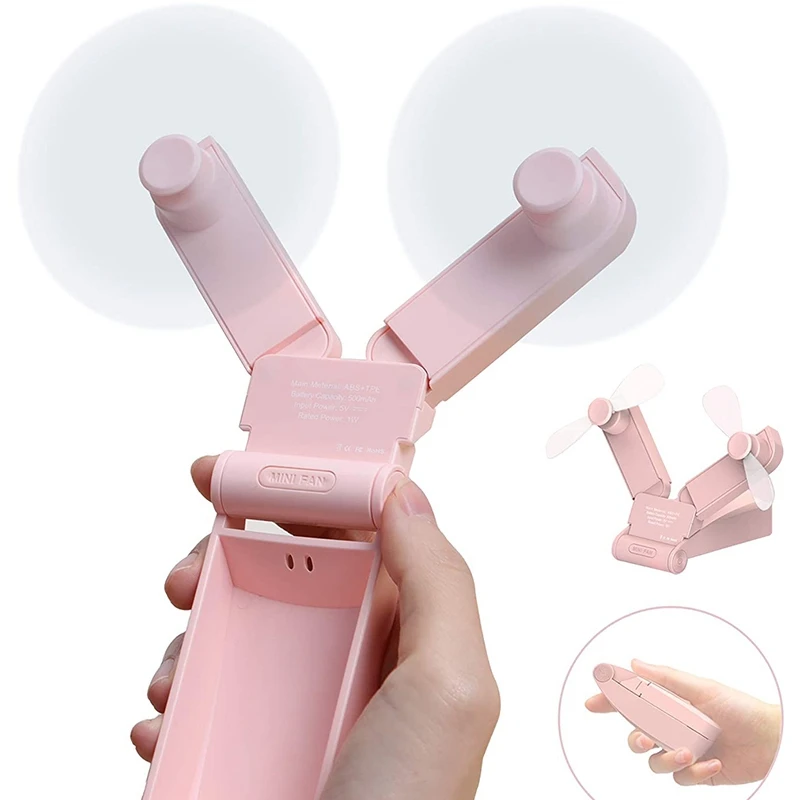 Мини карманный вентилятор USB перезаряжаемые карманные вентиляторы для женщин