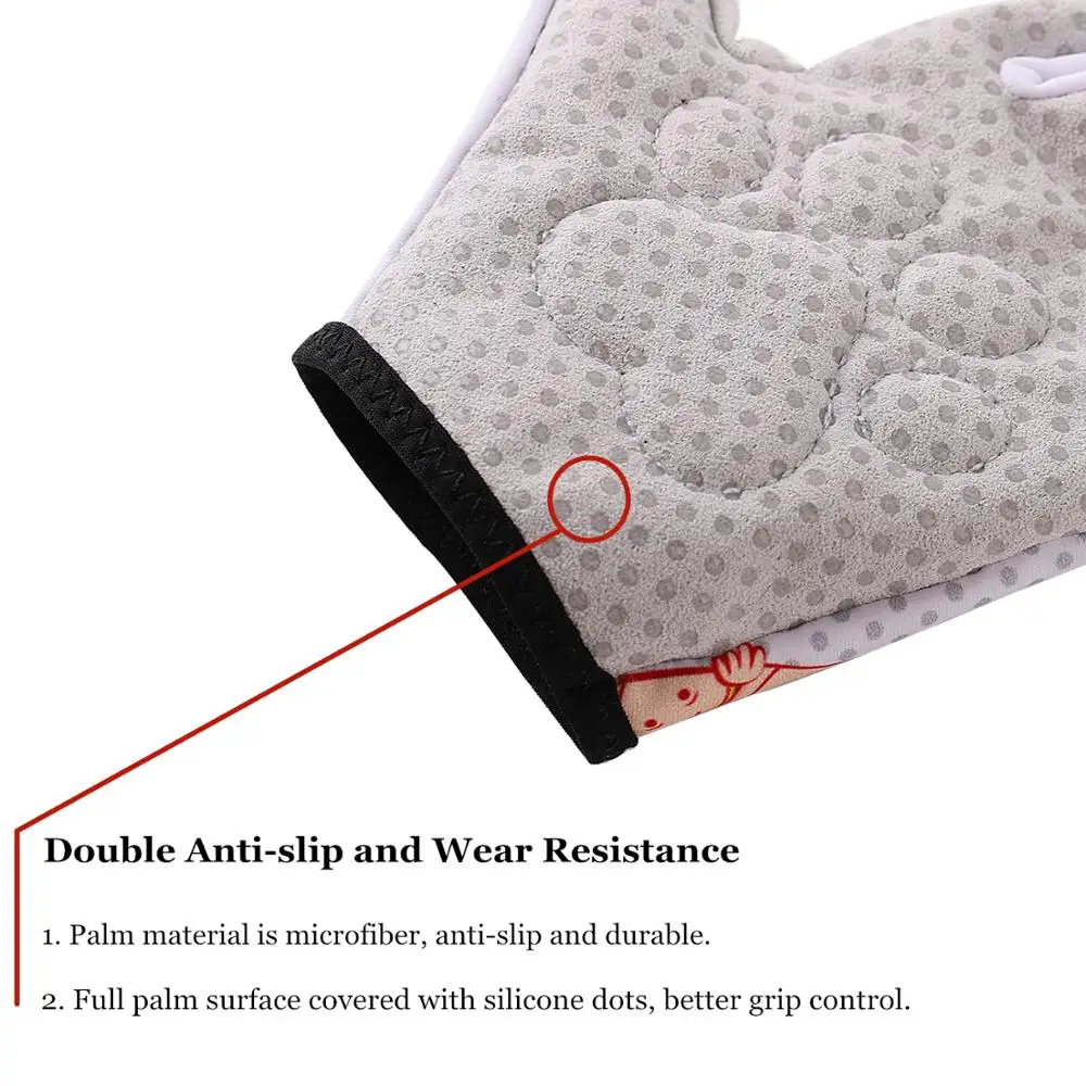 Детские полупальцевые перчатки с обезьянкой для От 1 до 10 лет мальчиков и девочек