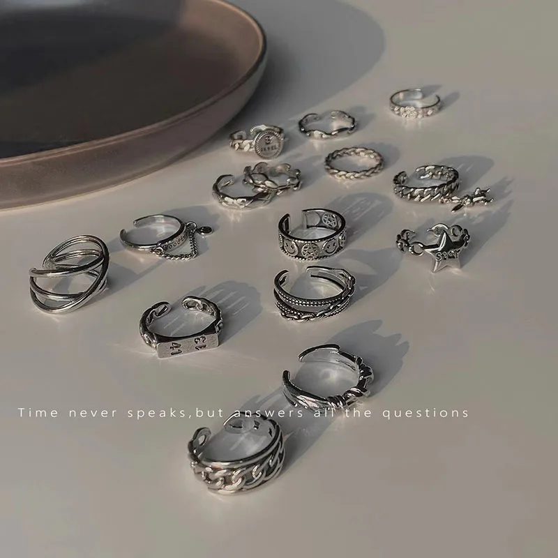 Кольцо HMES для пары мужчин и женщин простое модное кольцо в стиле панк с черным