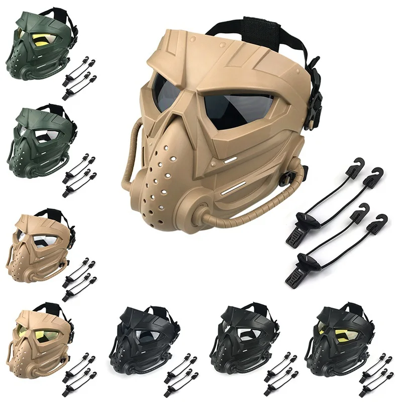 

X Halloween Face Mask Scary Skull Shape Props Impact Resistant (Tactical) Headwear Protection Party Game Costumes Accessories