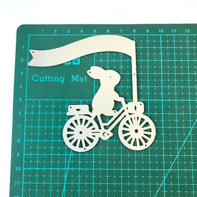 

Easter Bunny Cycling Metal Cutting Dies Stencil Scrapbooking DIY Album Stamp