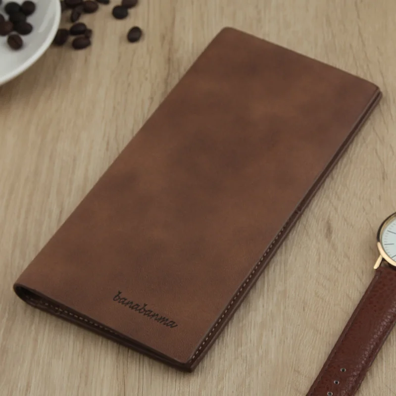 Мужской кошелек новинка Длинные мужские кошельки кожаный в стиле ретро для