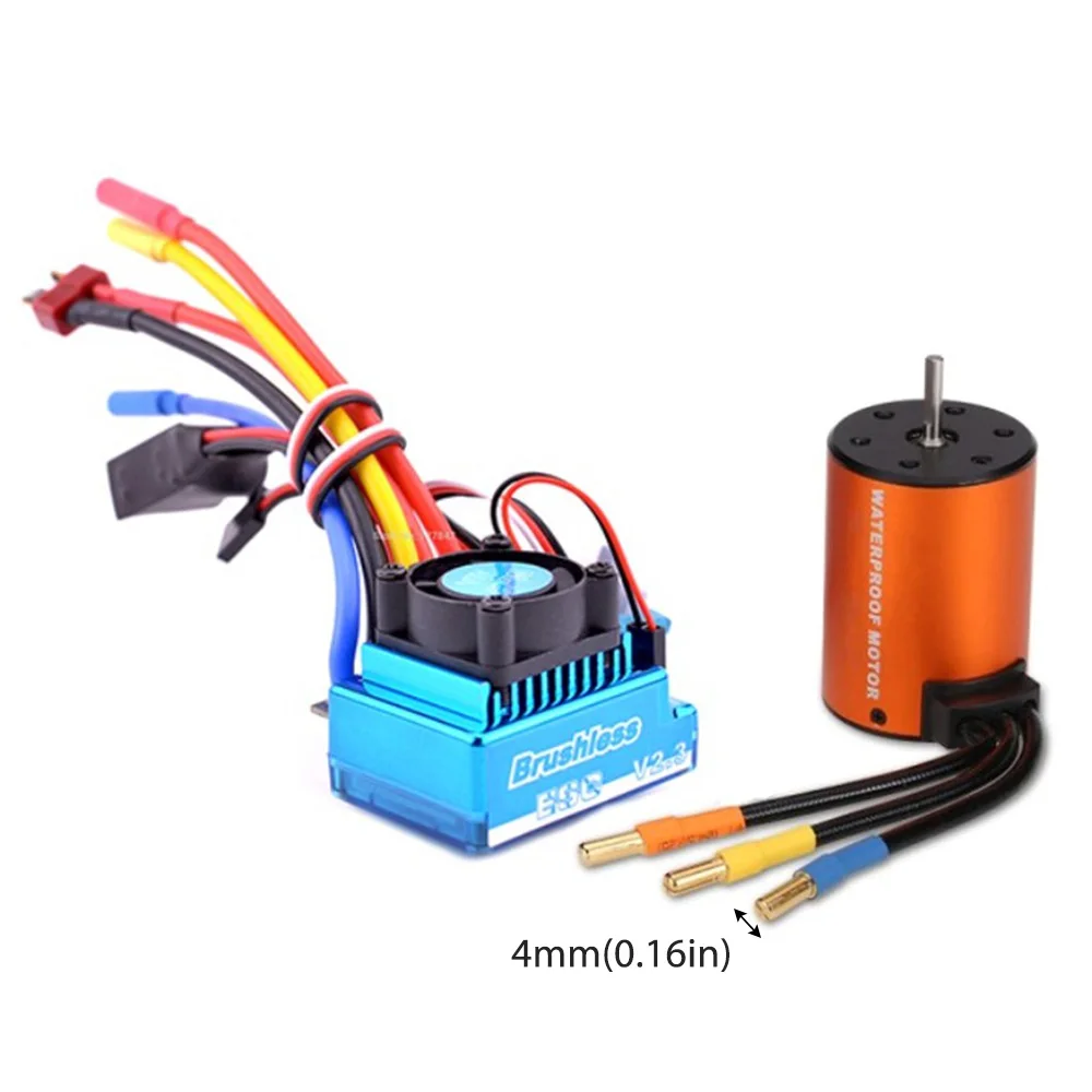 Бесщеточный двигатель 2 4G 3CH пульт дистанционного управления набор 120A
