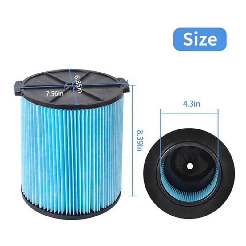 

VF5000 Replacement Filter for Ridgid Shop Vac 5-20 Gallon Wet Dry 3-Layer Pleated Paper Vacuum for WD1450 WD0970,Etc