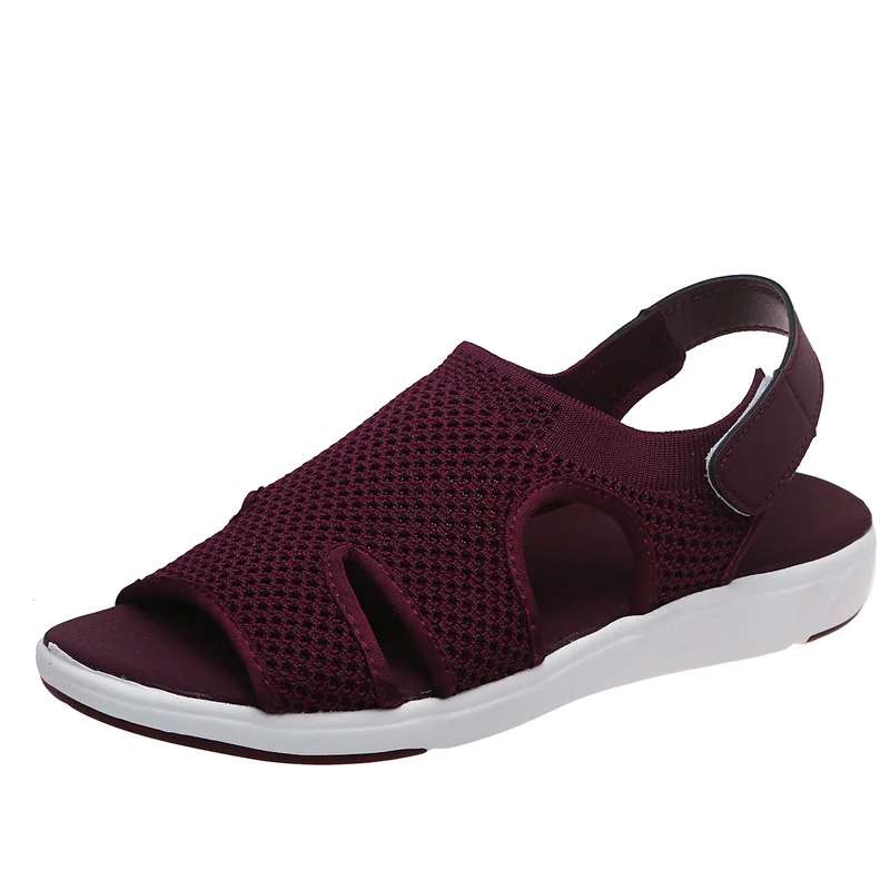 

2021 Solid Color Round Head Comfortable Open Toe Sandals Rubber Platform Shoes Sandals Women Summer New Fashion Women's Sandals