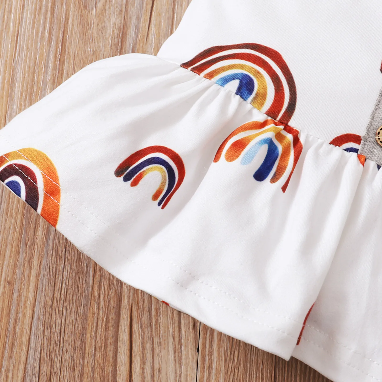 Платье для маленьких девочек платье с короткими рукавами в радужную лямки