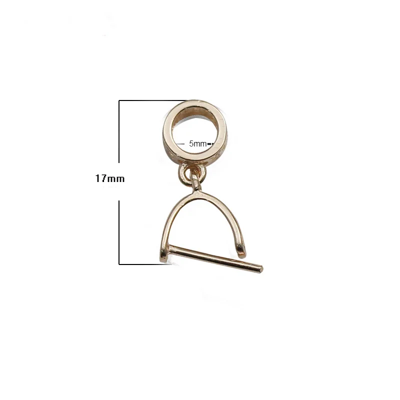 rose gold plated Beadsnice твердый Серебряный 925 кулон клип-пинч фурнитура ювелирный Соединитель Кулон застежки на ожерелье для изготовления подвесок ID34628 - Цвет: rose gold plated