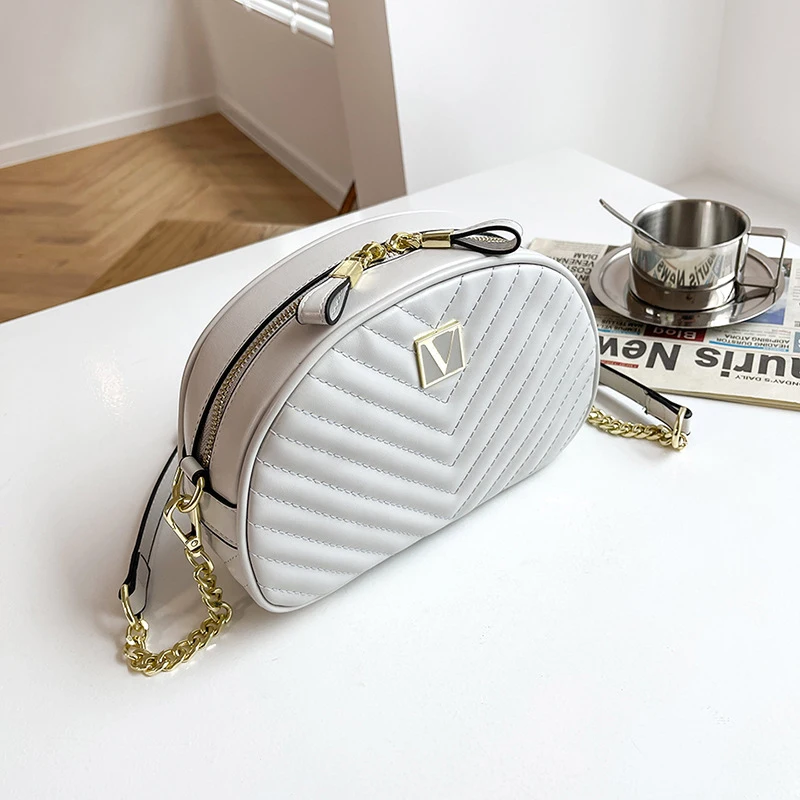 

Design Woman Bag New Fashion Shoulder Leather Bag Chain Messenger Bag Girl Shopping Portable Female Bag