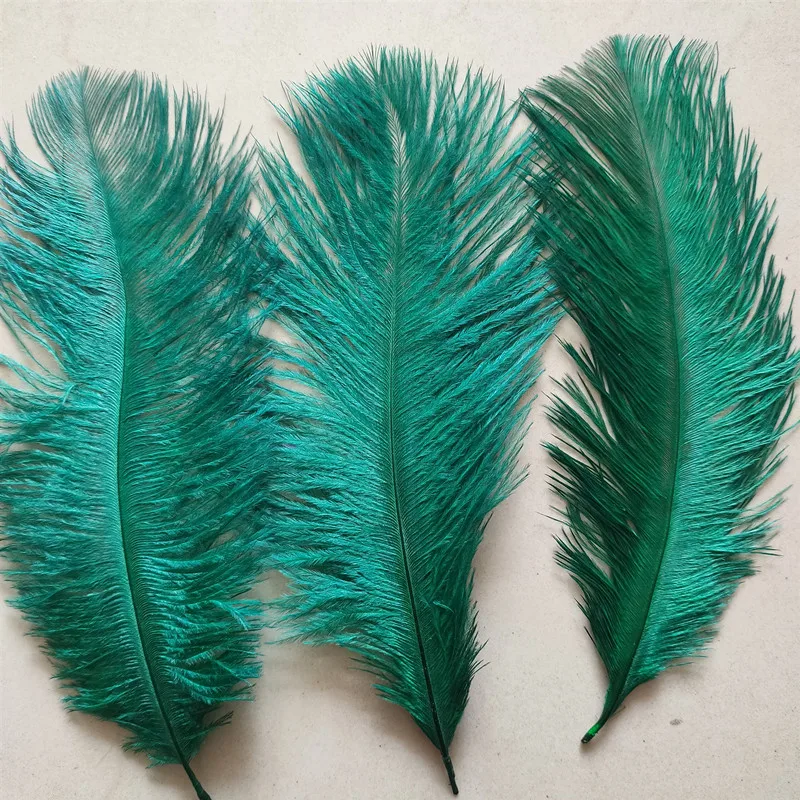 Красивые темно зеленые страусиные перья 10 шт. Длина пера 6 8 дюймов/15 20 см DIY