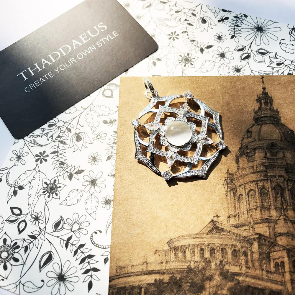 Подвеска Белый лотос, Новая мода Винтажные Ювелирные изделия Томас Bijoux аксессуары 925 серебро подарок для Ts Soul Woman