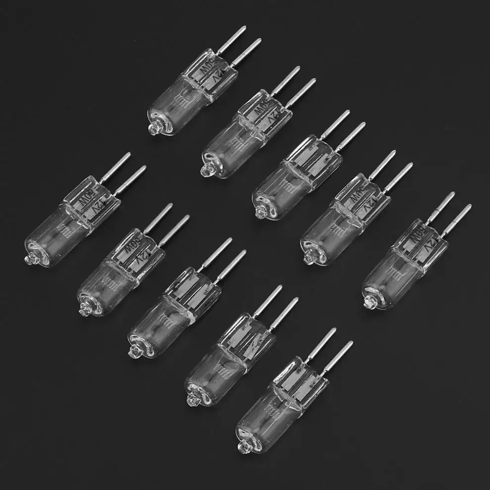 

Галогенлампы G5.3 12В 20/35/50Вт теплый белый свет 10 шт