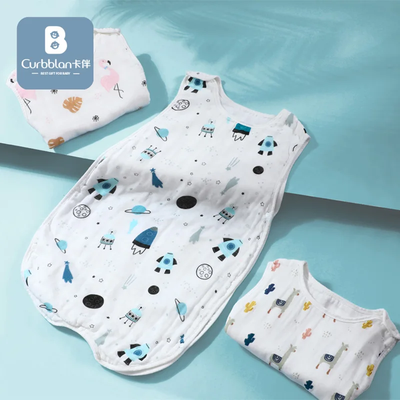 Мягкий спальный мешок Curbblan для новорожденных с мультяшным принтом детские