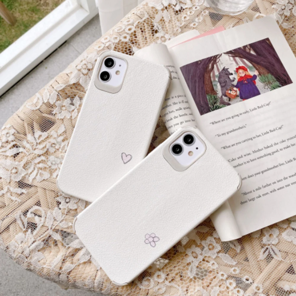 

Love Heart Leather Pattern Phone Case For Apple iPhone 11 Pro X XR XS Max SE 2020 7 8 Plus 5 SE Silicone Soft Back Cover