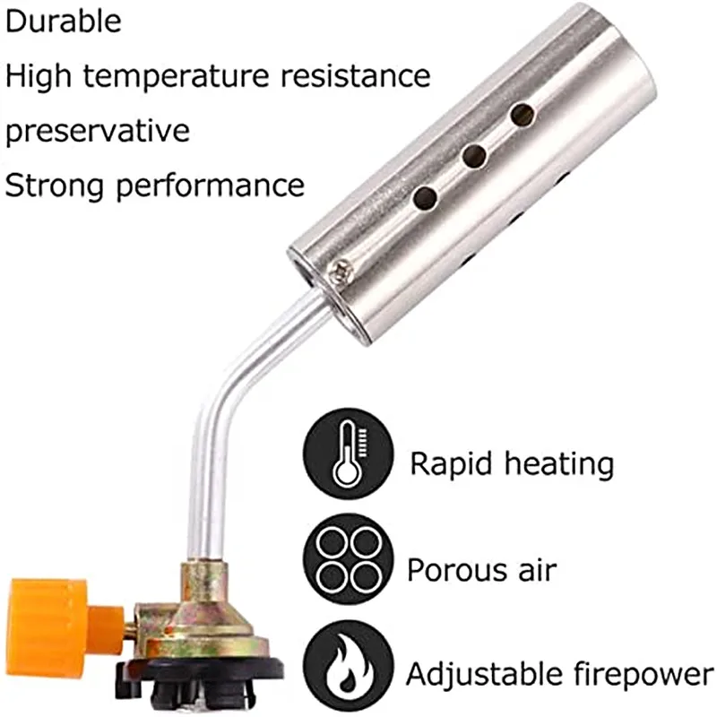 Portable Flamethrower Burner Welding Torch Butane Gas Blow Hand Ignition Camping BBQ Tool High Temperature |